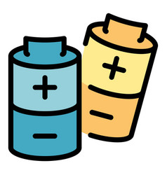 Trash Battery Icon Flat