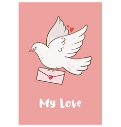 Valentine S Day Card With Dove Graphics