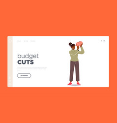 Budget Cuts Landing Page Template Poor Black