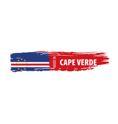 Cape Verde Flag On A White