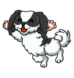 Cute Japanese Chin Dog Cartoon Posing