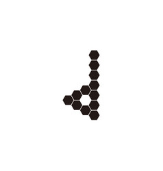 Letter D Hexagons Point Geometric Symbol Simple