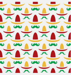 Banner Of Mexican People Seamless Pattern