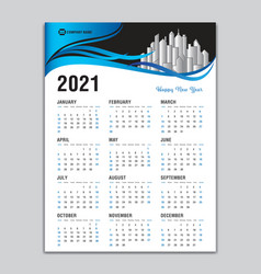 Calendar 2021 Template- Wall 2021