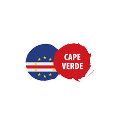 Cape Verde Flag On A White