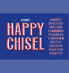 Comical Chisel Retro Alphabet Design Playful