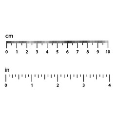 Scale with numbers for rulers units measurement Vector Image