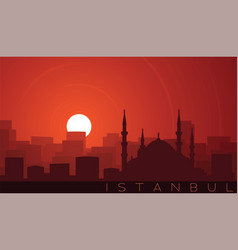 Istanbul Low Sun Skyline Scene