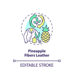 Pineapple Fibers Leather Concept Icon