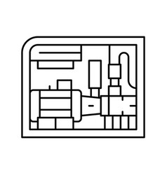 Screw Air Compressor Line Icon