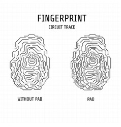 Abstract Fingerprint Circuit Board Trace Concept