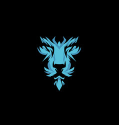 Blue Lion Face Logo