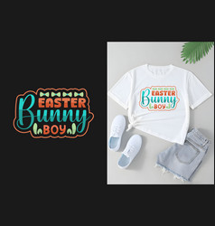 Easter Bunny Boy Typography T Shirt Design