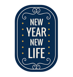 New Year Badge Life Star Sticker