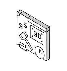 Real Time Bidding Isometric Icon