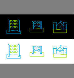 Set Line Sand Castle Tic Tac Toe Game And Abacus