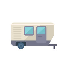 Trailer Icon Flat Camper Car