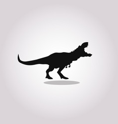 Trex Dinosaur Black Silhouette Icon