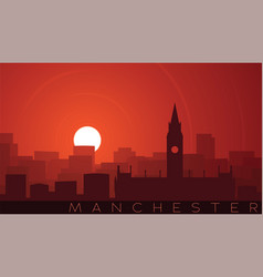 Manchester Low Sun Skyline Scene