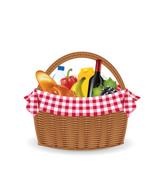 Picnic Basket Full Of Food