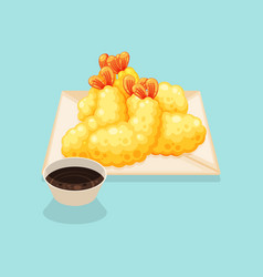 Tempura Background Design With Cartoon Style