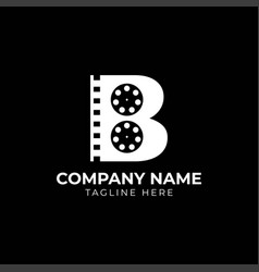 Initial Letter B Roll Films Logo Design