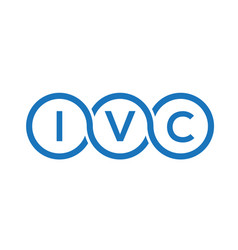 Ivc Letter Logo Design On White Background