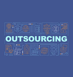 Outsourcing Practice Word Concepts Dark Blue