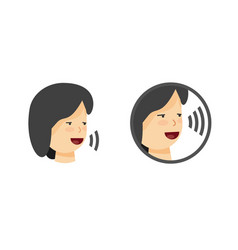 Voice Speak Recognition Icon Flat Graphic Or