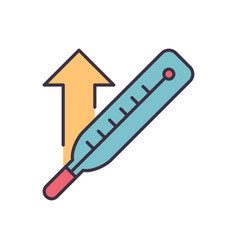 Thermometer With High Temperature Icon