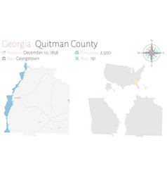 Map Quitman County In Georgia