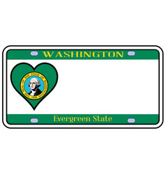 Washington State License Plate