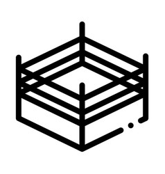 Boxing Ring Top View Icon Outline