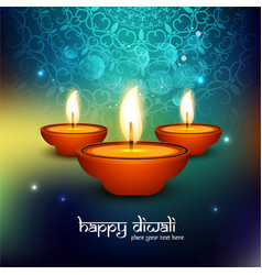 Colorful Shiny Happy Diwali Background