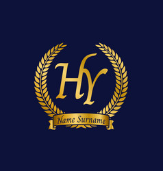 Initial Letter H And Y Hy Monogram Logo Design