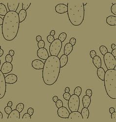 Seamless Pattern With Cacti