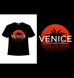 T-shirt Venice Beach California Sunset Vintage