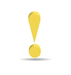 3d Yellow Exclamation Point