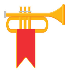 Bugle Instrument On A White Background