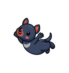 Cute Little Tasmanian Devil Cartoon Flying