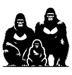 Gorilla Silhouettes