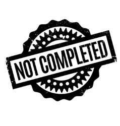 Not Completed rubber stamp Royalty Free Vector Image