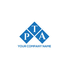 Pta Letter Logo Design On White Background