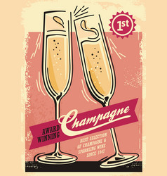 Champagne Vintage Poster Design