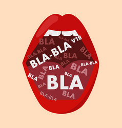 Banner With The Mouth And Gossip Bla