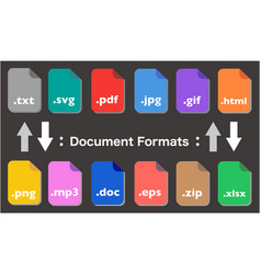 File Formats Of Document Icons