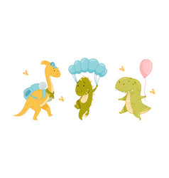 Cute Baby Dinosaurs Activities Set Funny Dino