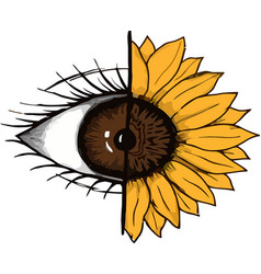 Cute Sunflower Eye Mixed Eyelash Sunflower