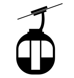 Ski Cable Car Icon On White Background Cable