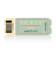 Cinema Retro Ticket With Barcode Movie Ticket